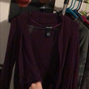 Purple cardigan